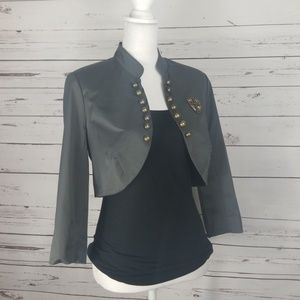 Grey Cropped Jacket Size Large